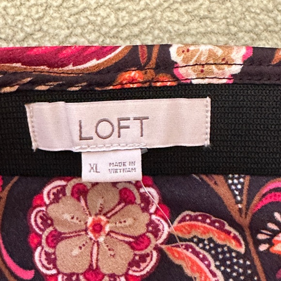 Loft Paisley Print Midi Skirt- Size XL- NWT - Picture 6 of 12